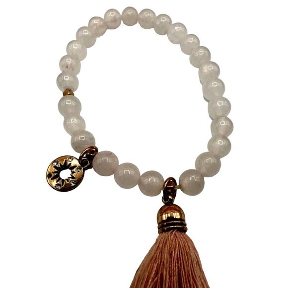 Set Of 4 Stone & Glass Bead Bracelets In Assorted Colors. B61 - Picture 12 of 16